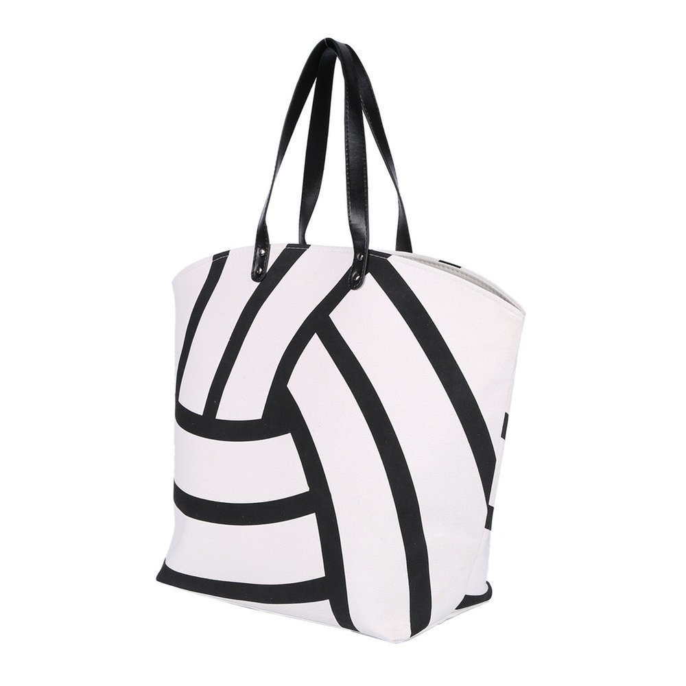 Large Volleyball Tote Bag Sports Prints Utility Tote Handbag Travel Bag -_-